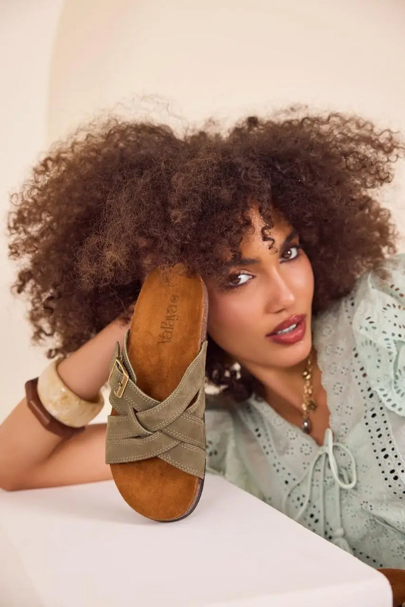 natural leather clogs